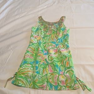 Gilrs lily pulitzer green detailed dress